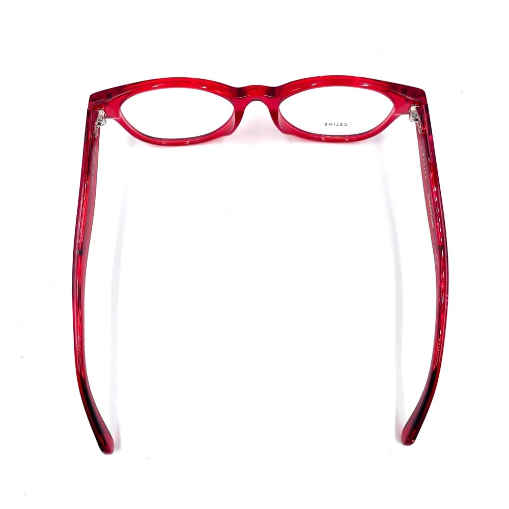 Celine‎ Red Acetate Eyeglasses Frames CL50007i Full Rim Transparent Italy